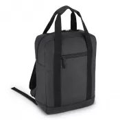 czarny - Plecak z powłoką PU, wykonany z materiału R-PET 600D, 27,5 x 12 x 37,5 cm, 12 l