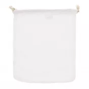 biały - Bawełniana torba wielokrotnego użytku na żywność OEKO-TEX® 25x30cm