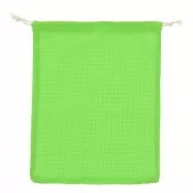 jasnozielony - Bawełniana torba wielokrotnego użytku na żywność OEKO-TEX® 25x30cm