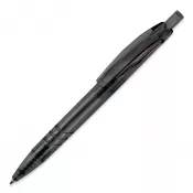 czarny transparentny - Długopis z plastiku z recyklingu