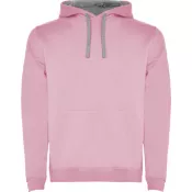 Light pink / Marl Grey - Bluza z kapturem "kangurek" 280 g/m² Roly Urban