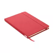 Notes A5 w okładce z RPET 80 kartek w linię NOTE RPET Czerwony