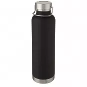 Czarny - Miedziana, izolowana próżniowo butelka Thor 1 litr