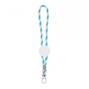 Sky Blue - Regulowana smycz sznurkowa z karabińczykiem