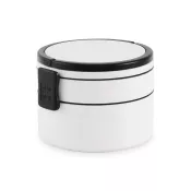 Lunchbox okrągły dwupoziomowy z PP 950 ml ENSALA Bialy