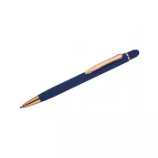 granatowy - Długopis aluminiowy DIORI w wykończeniem soft touch