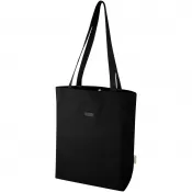 Czarny - Joey uniwersalna torba na zakupy o pojemności 14 l z płótna z recyklingu z certyfikatem GRS