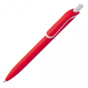 czerwony - Delikatny w dotyku długopis Click Shadow Wyprodukowany w Niemczech