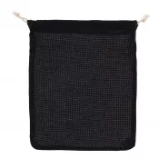 czarny - Bawełniana torba wielokrotnego użytku na żywność OEKO-TEX® 25x30cm
