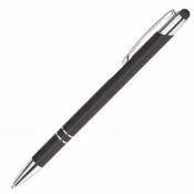 czarny - Metalowy długopis reklamowy BELLO Touch Pen