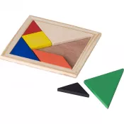 brązowy - Puzzle tangram, 7 el.