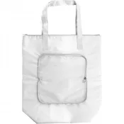 biały - Składana torba termoizolacyjna, torba na zakupy