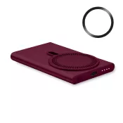 Powerbank magnetyczny 5000 mAh 15W z aluminium PAWTT Burgund