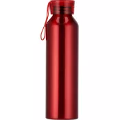 czerwony - Butelka z aluminium z recyklingu CORK 600 ml
