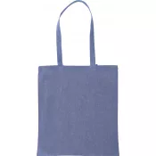 niebieski - Torba bawełniana z recyklingu z długimi uszami 140 g/m2 LAMBERTO
