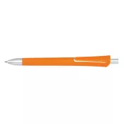 pomarańczowy - Długopis reklamowy plastikowy OREGON z korpusem kolor