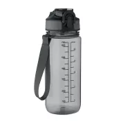 Butelka sportowa motywacyjna z RPET 700 ml ENKEL Przezroczysty Szary