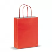 czerwony - Torba papierowa 18x24x8 cm 120g/m²