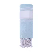 jasnoniebieski - Ręcznik plażowy 90 x 180 cm Lainen 100% bawełna