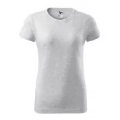 Jasnoszary melanż - Koszulka bawełniana damska 160 g/m²  BASIC 134