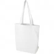 Biały - Odisha organiczna torba na zakupy z szerokim dnem z certyfikatem OCS o gramaturze 180 g/m², 11 l 