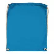 Mid Blue - Plecak bawełniany na sznurkach Jassz 140 g/m², 38 x 42 cm