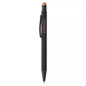 mosiężny - Długopis metalowy z kolorowym grawerem Pearly