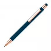 granatowy - Długopis metalowy touch pen soft touch MIRAMAR