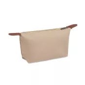 Kosmetyczka z RPET 600D z detalami z PU VANITY Khaki