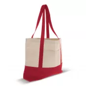 czerwony - Torba plażowa płótno bawełniane OEKO-TEX® 280g/m² 42x10x30cm