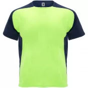 Fluor Green-Navy Blue - Bugatti sportowa koszulka unisex z krótkim rękawem