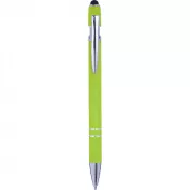 limonkowy - Długopis z touch pen-em