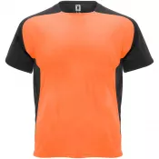 Czarny-Fluor Orange - Bugatti sportowa koszulka dziecięca z krótkim rękawem