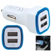 niebieski - Ładowarka samochodowa USB FRUIT