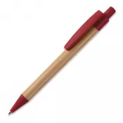 ciemnoczerwony - Długopis bambusowo-słomkowy