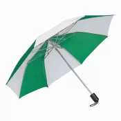 biały, zielony - Parasol składany bez automatu REGULAR