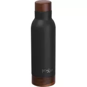 czarny - Butelka termiczna ze stalowa z recyklingu COTE D'AZUR MoLu 630 ml
