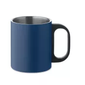Kubek dwuścienny stalowy z uchwytem 300 ml TANISS Francuski Granat