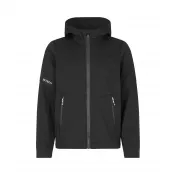 Black - Kurtka dziecięca ID softshell z kapturem 40836 185 g/m²