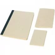 Kramowy - 3-częściowy, biurowy zestaw upominkowy Verde z papieru z trawy