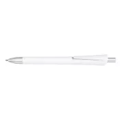 biały - Długopis reklamowy plastikowy OREGON z korpusem kolor