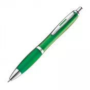zielony - Długopis plastikowy reklamowy MOSCOW (transparentny)