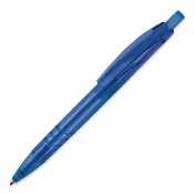 niebieski transparentny - Długopis z plastiku z recyklingu