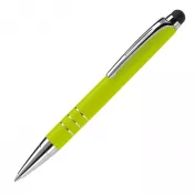 jasnozielony - Długopis z dotykowym rysikiem