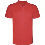 Czerwony - Dziecięca sportowa koszulka polo z poliestru 150 g/m² ROLY MONZHA 