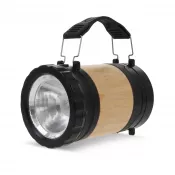 czarny - Latarnia i latarka z ABS i bambusa