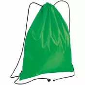 zielony - Worek na sznurkach sportowy poliester, 32.5 x 43 cm