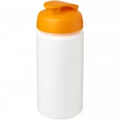Biały-Pomarańczowy - Bidon Baseline® Plus o pojemności 500 ml z wieczkiem zaciskowym i uchwytem