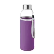 Butelka szklana 500 ml w neoprenowym etui UTAH GLASS Fioletowy