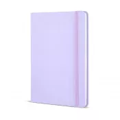 liliowy - Notatnik A5 z tworzywa PU z kartkami FSC